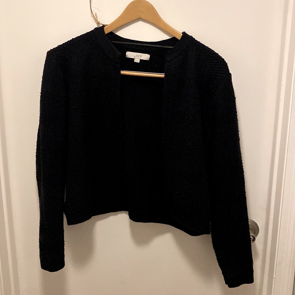 Loft Black Knit Cardigan XL